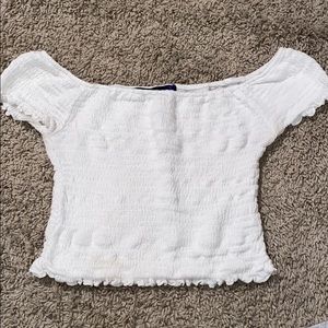 White off the shoulder top